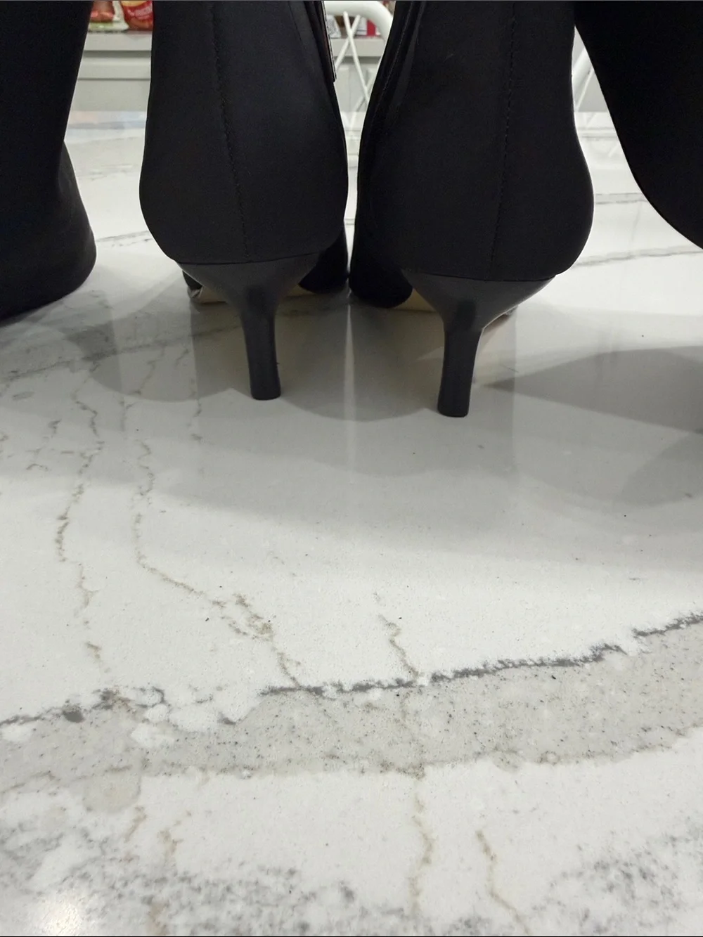 Donald J. Pliner Black Kitten Heel Knee High Boots Size 6